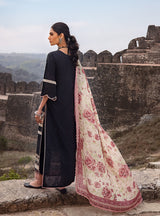 Zainab Chottani Black Luxury Lawn Collection 3 Pieces Unstitched 6A Luxury Collection