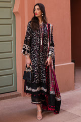 Kesh By Farah Talib Aziz Embroidered Lawn Suits Unstitched 3 Piece FTA-08 Noir Souq - Luxury Collection
