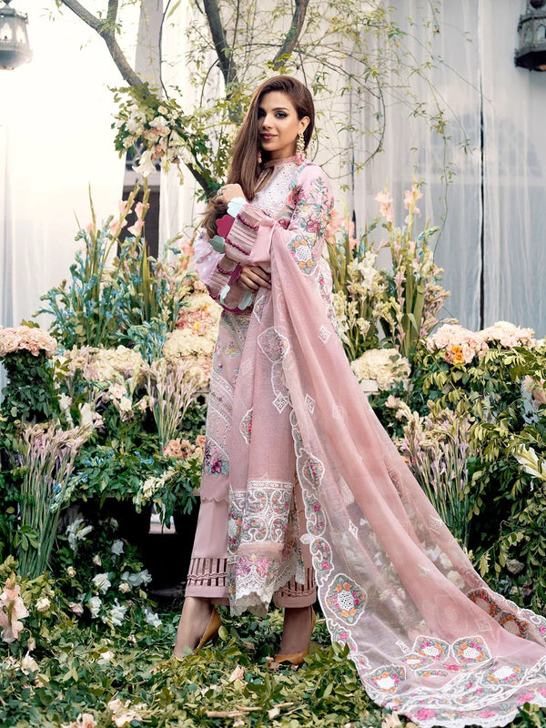 MARYAM HUSSAIN LUXURY LAWN 3 Pc UNSTITCHED 07 BLOOM A FLORAL DREAM L-7A
