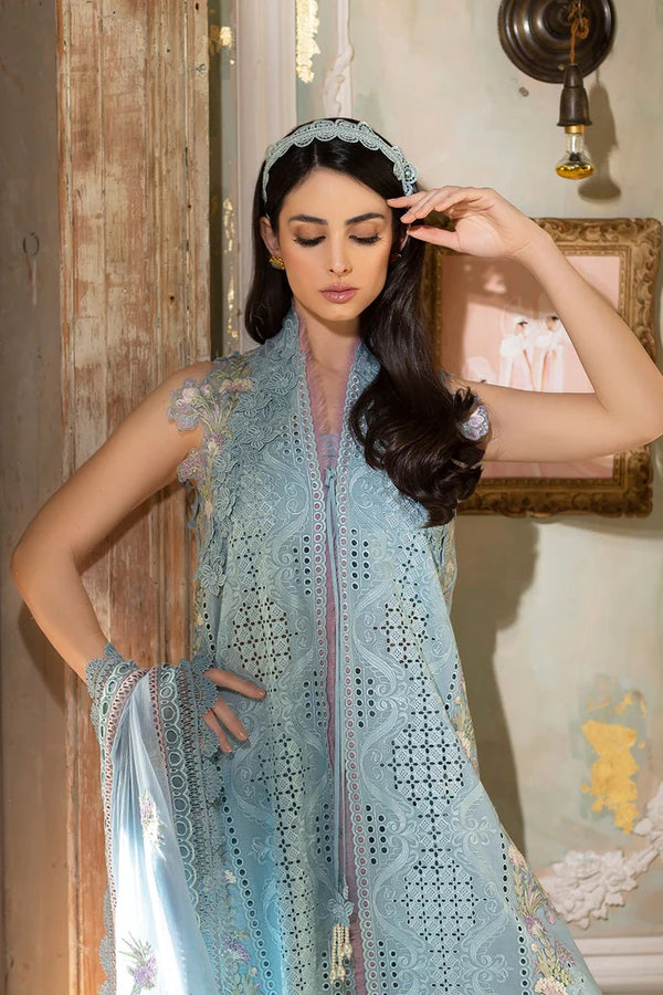 Sobia Nazir Embroidered Lawn Suits Unstitched 3 Piece SN 15A - Luxury Collection