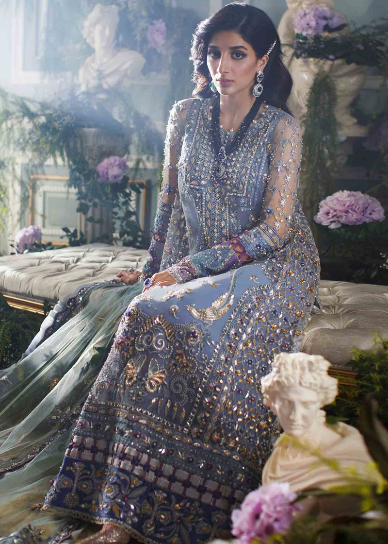 Elan Embroidered Net Suits Unstitched 3 Piece EC21-06 NURAY - Wedding Collection