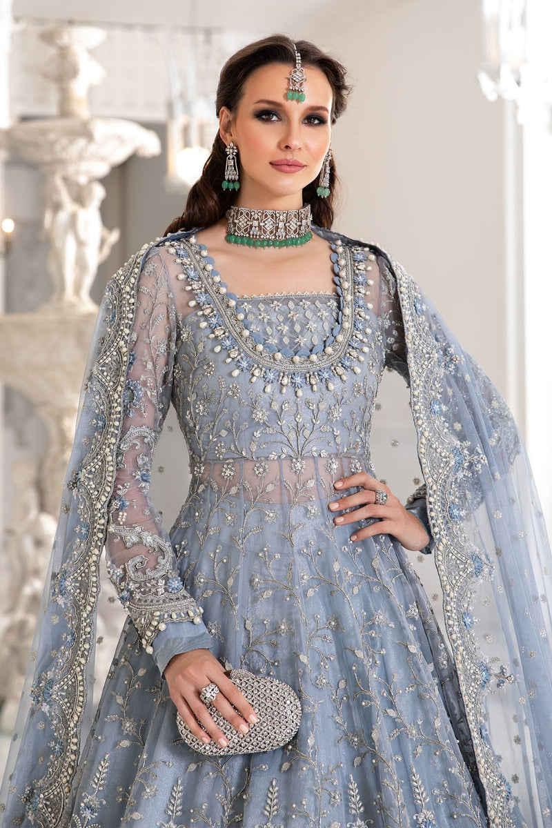 Maria.B Couture Ice Blue MC-041 3 Pieces Unstitched