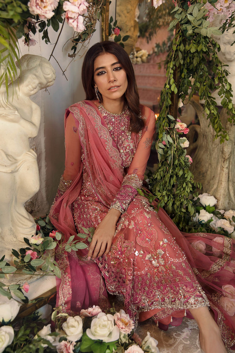 Gossamer by Zaha Embroidered Net Suits Unstitched 3 Piece ZK D1 Kyra - Wedding Collection