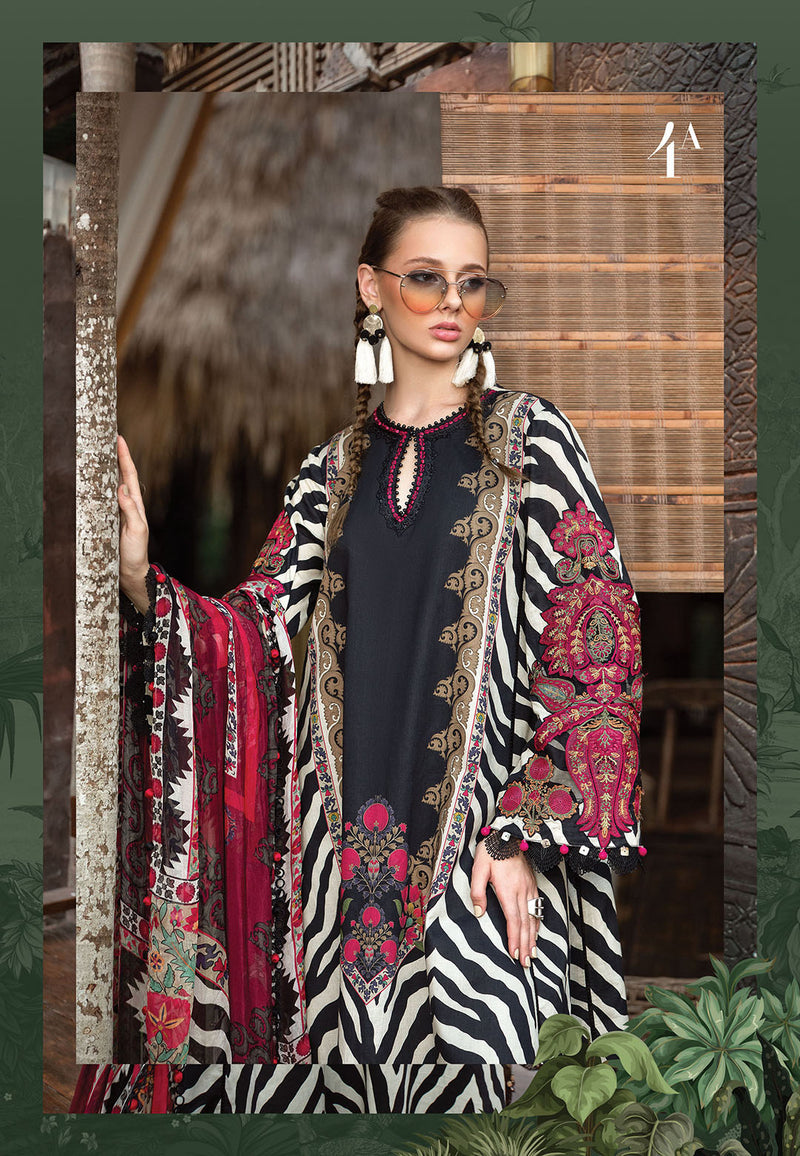 M Prints By Maria B Embroidered Lawn Suits Unstitched 3 Piece   D#4A