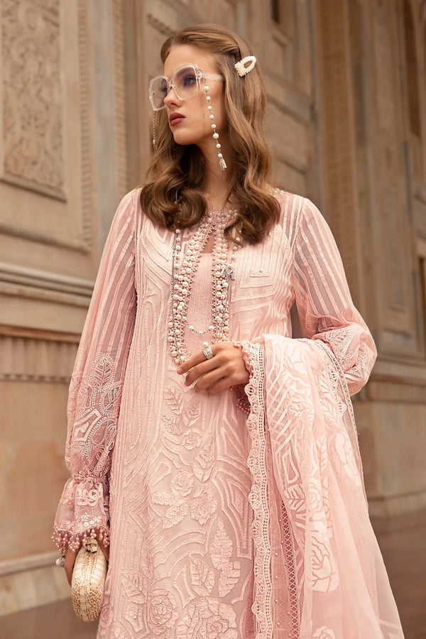 Voyage A Luxe By Maria.B Embroidered Lawn Suits Unstitched 3 Piece MB-6A - Eid Collection