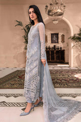 MARIA.B Mbroidered Heritage Collection 3 Pieces Unstitched – Ice Blue BD-03
