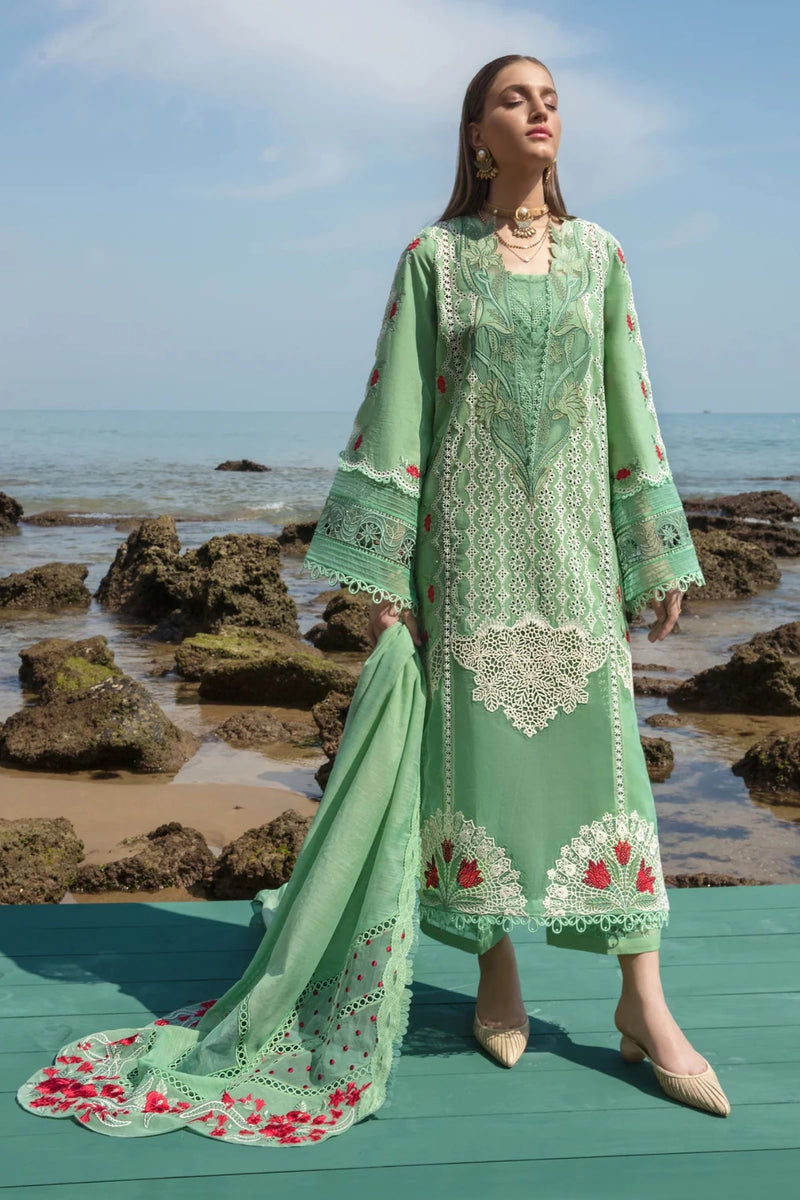 Crimson Embroidered Lawn Suits Unstitched 3 Piece CR23E Spring Blooms D3B - Luxury Collection