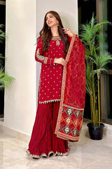 Maria.B Luxury Formals Raw Silk Collection unstitched 3 Pieces MB F-08