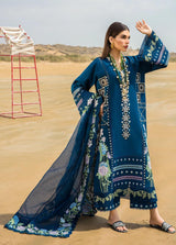 Crimson Embroidered Lawn Suits Unstitched 3 Piece Bohemian Summer D7A - Luxury Collection