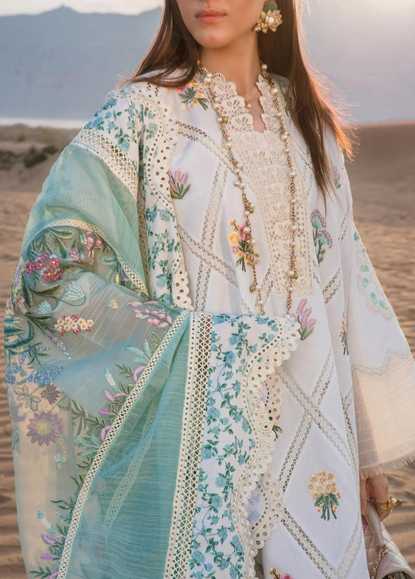 Crimson Embroidered Lawn Suits Unstitched 3 Piece CR23E French Summer D1A - Luxury Collection