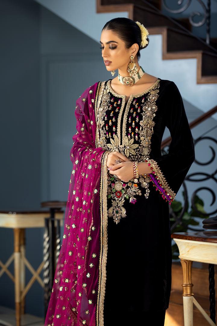 Khuda Baksh Luxury Velvet Collection Unstitched 4 Pieces