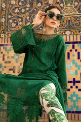 Maria.B Voyage A Luxe Lawn Eid Collection Unstitched Embroidered 3 Piece Suit D-2310-B