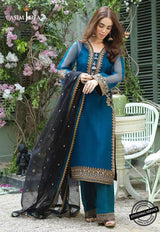 ASIM JOFA JASHN COLLECTION - AJ-48 CHIFFON EMBROIDERED COLLECTION 3 PIECES UNSTITCHED
