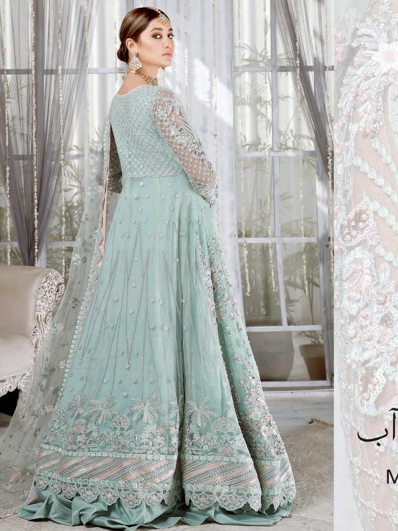 Mahermah by Emaan Adeel Embroidered Net Unstitched 3 Piece Suit EA 06 Rang-e-Aab - Bridal Collection MB-06