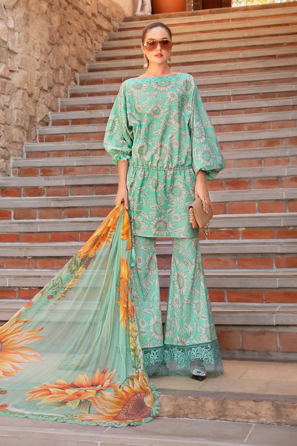Mprints By Maria B Printed Lawn Suits Unstitched 3 Piece MP 9A - Summer Collection