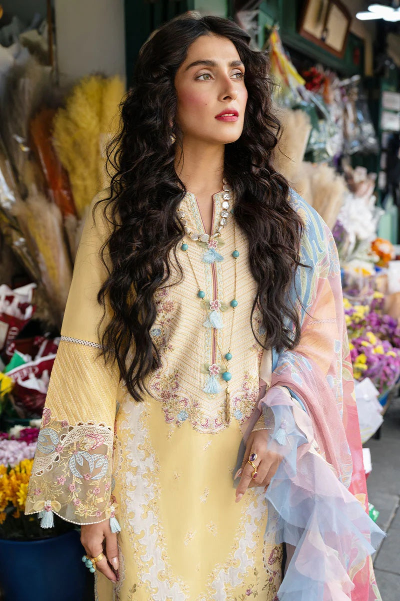 Lawana by Mushq Embroidered Lawn Suits Unstitched 3 Piece MSL2312 Rada