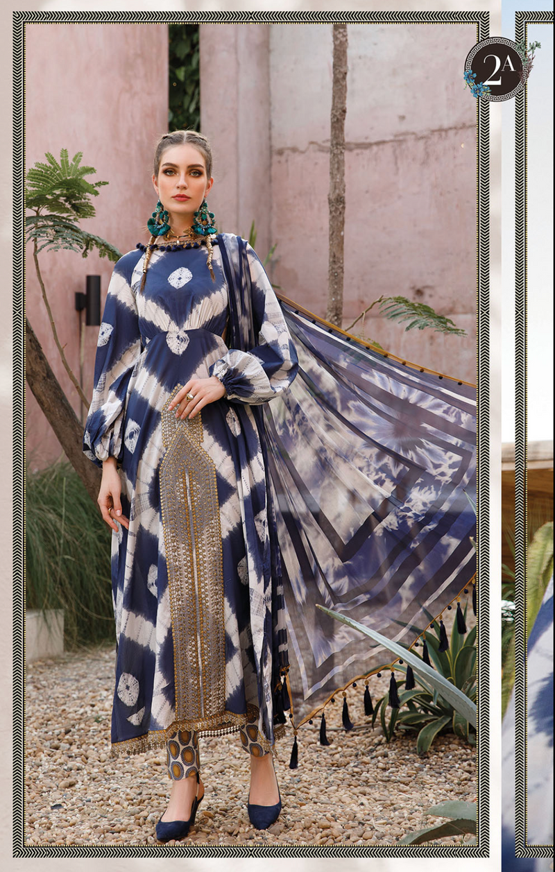 Marai.B MPRINT LAWN Embroidered Collection EID COLLECTION 23 BLACK 3 Pieces Unstitched