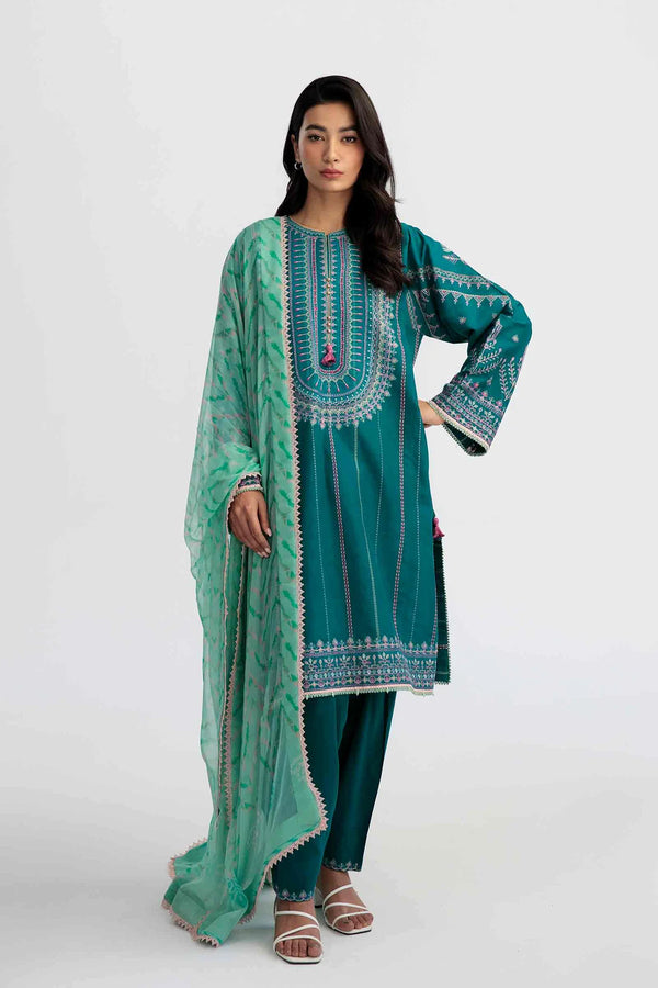 Coco by Zara Shahjahan - Embroidered Lawn Suits Unstitched 3 Piece CZS23S 4A - Summer Collection