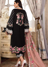 Crimson by Saira Shakira Embroidered Lawn Suits Unstitched 3 Piece CR 4B-MIDNIGHT - Luxury Collection